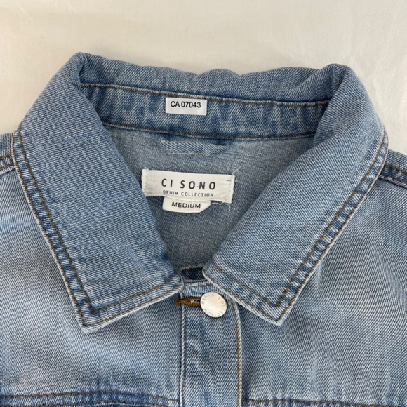 Ci Sono Denim Collection Jean Jacket Medium Wash Stretch Women’s Medium - Picture 9 of 13